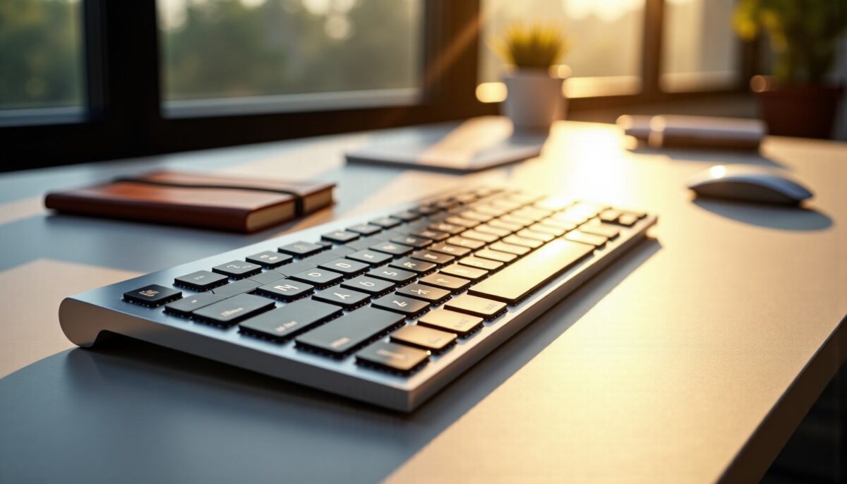 Un clavier d’ordinateur qui puise son énergie directement de la lumière