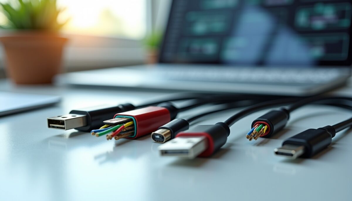 Décrypter le code couleur des câbles USB : que révèle chaque teinte ?